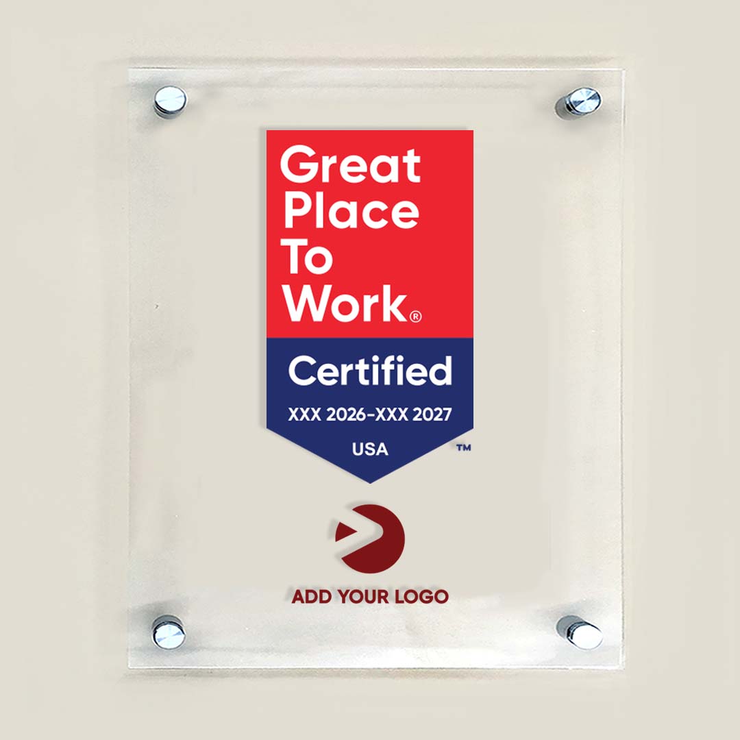 Acrylic Wall Plaque with Satin Aluminum Mounts